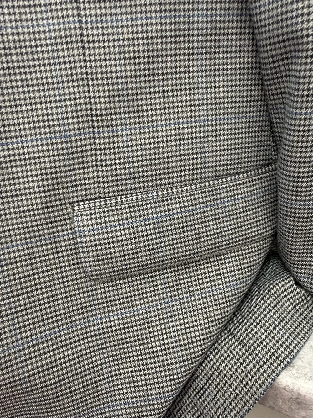 Lauren Ralph Lauren Men’s 48R Gray Houndstooth Windowpane Blazer Sport Coat